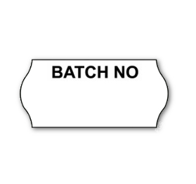 CT4 Printed 'Batch No' Price Gun Labels Permanent 26 x 12mm (15K/10 reels or 45K/30 reels) -0